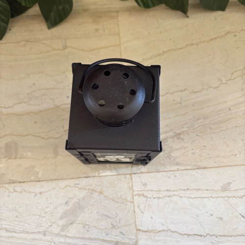 Christmas tealight lantern with snowman design like new