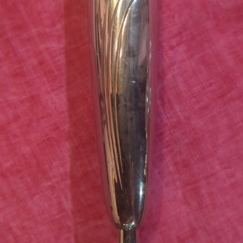 Vintage mini bud vase set, silver plated and crystal