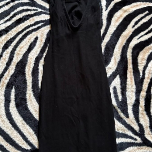 Zara dress black like new with pleats, size S