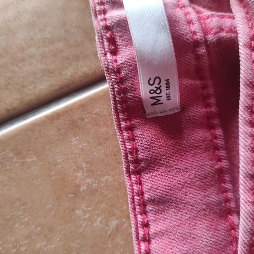 Pink denim pants like new, size M 38 10