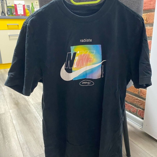 Nike T-shirt size M restored, black with defects