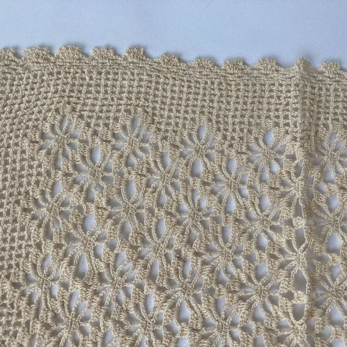 Vintage handmade crochet lace table linens set of 3, like new