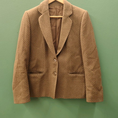 Women's checked jacket like new, beige, size 46