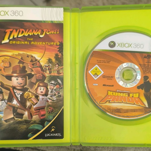 Lego Indiana Jones & Kung Fu Panda Xbox 360 like new, complete