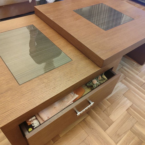 Folding coffee table new in cherry wood finish