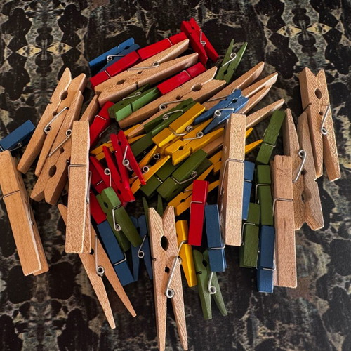 Wooden decorative clothespins pack like new