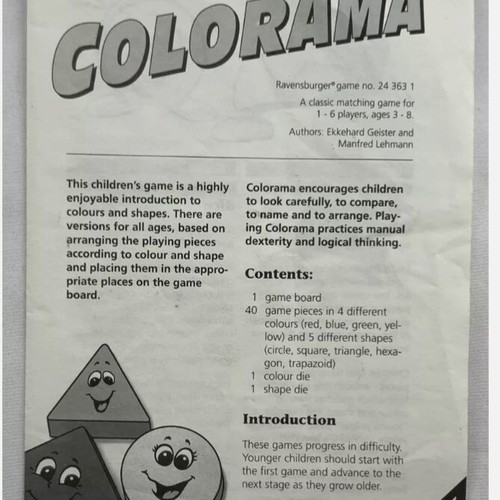 Colorama dice used in good condition