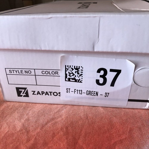 Zapatos Green High Heels New, 8 cm Pyramid Heel
