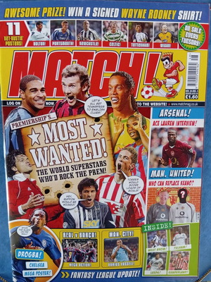 Match Football Magazine Issue 20/11-5/12/2005 like new with Drogba poster