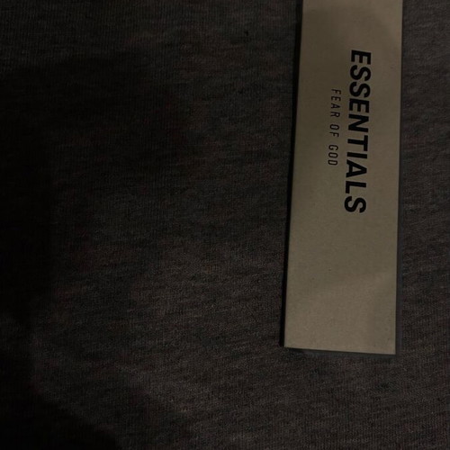Essentials Fear of God light grey crewneck T-shirt, size S