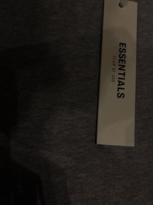Essentials Fear of God light grey crewneck T-shirt, size S