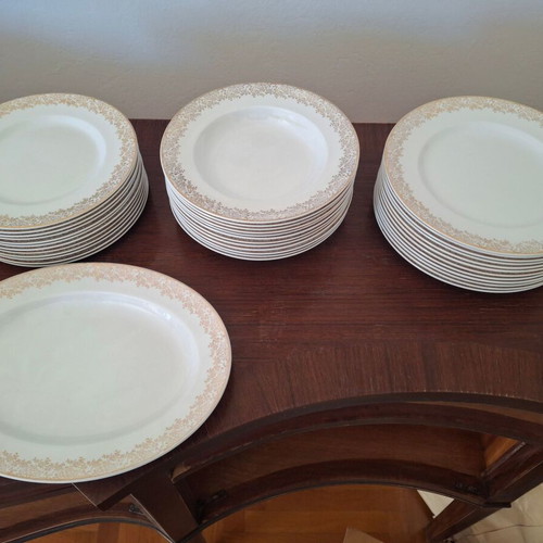 Vintage Alfred Meakin Glo-White Ironstone Serving Set 77 pcs like new