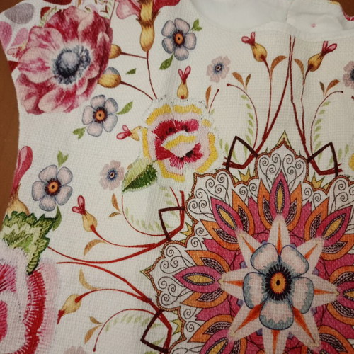 Ethnic-Chic Floral Dress Zara Girls 7 Years 122cm New