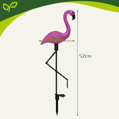 Solar garden lamps flamingo set of 3 like new, LED