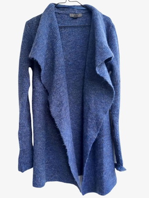 Primark μαλλινη ζακετα νέα, μπλε/γκρι, ασύμμετρο κόψιμο, ελαστικό ύφασμα