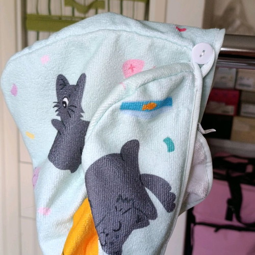 Hair Towel with Cute Cat Design new