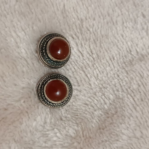 Silver 925 earrings with semi-precious stone like new