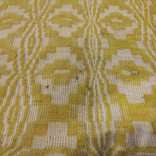 Traditional handmade woven blanket caramel used