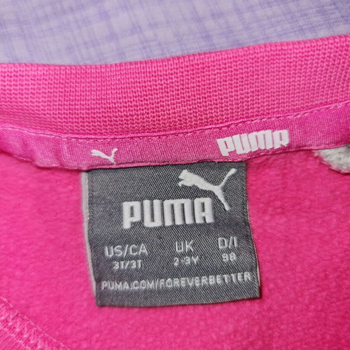 Puma sweatshirt 2-3 years like new, pink for girls