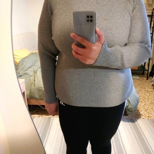 H&M gray long-sleeve pullover like new, size XL