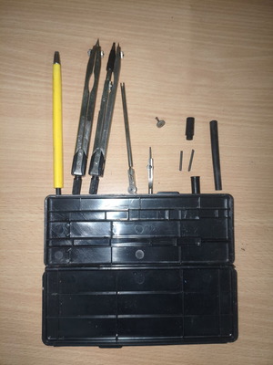 Retro drafting set like new, ideal for school and university
