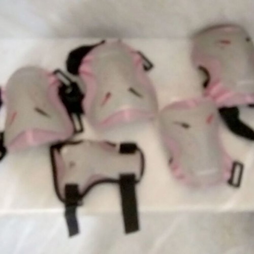 Skateboard protective gear set used, 6 pieces with helmet