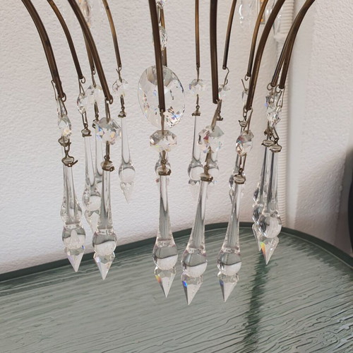 Chandeliers with crystals, diameter 50 cm and 55 cm
