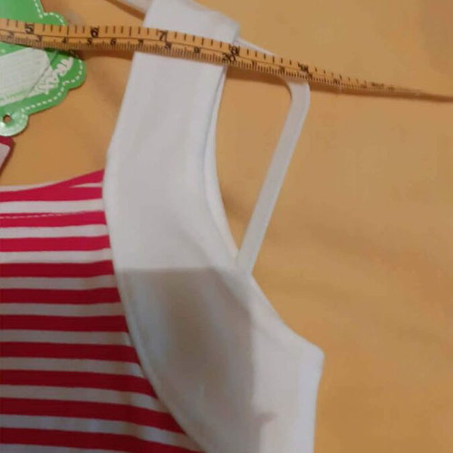 Trax Mini sleeveless striped blouse for girls new, red and white