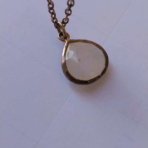 925 Silver Pendant With Crystal Used