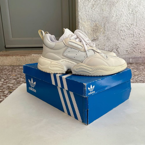 adidas gazelle silver green womens Adidas Men's Supercourt Premium Off White Low Top Sneakers
