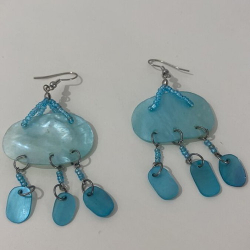 Handmade iridescent earrings like new
