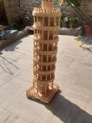 Leaning Tower of Pisa handmade craft with battery light