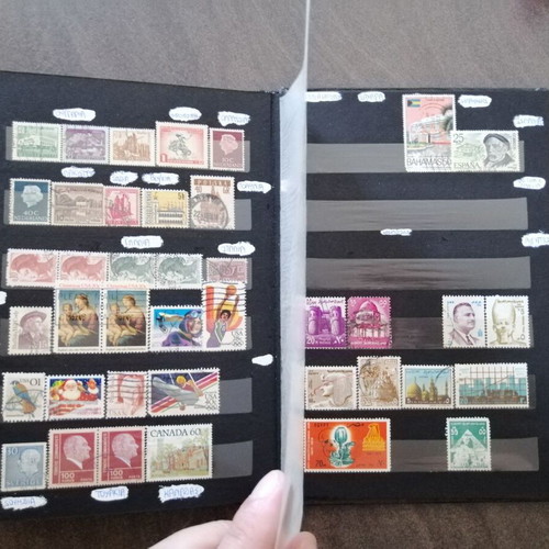 Stamp album used with thematic editions from many countries