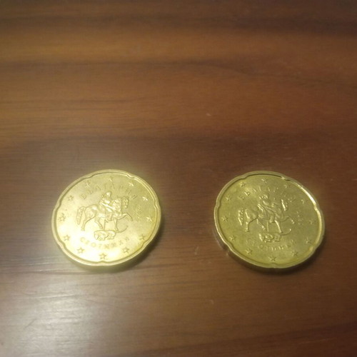 Νομίσματα 20 λεπτών ευρώ Βουλγαρίας σαν καινούργια, σετ 2