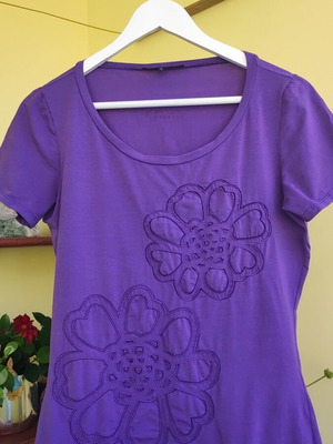 Max Mara women's t-shirt used, purple, size L
