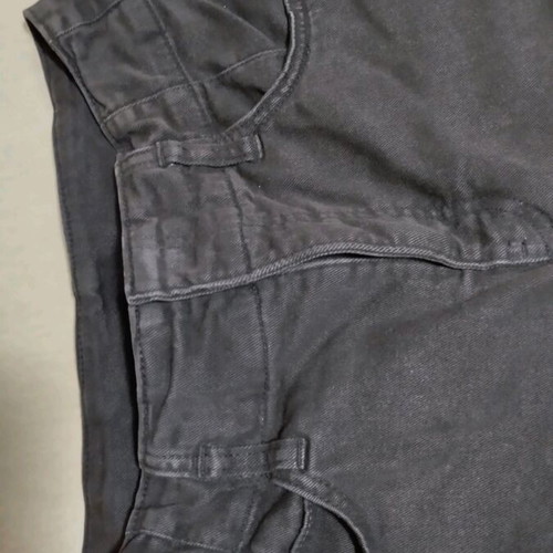 High-waisted jeans used, size M, black, H&M