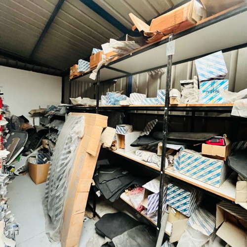 Fiat model spare parts warehouse with shelves