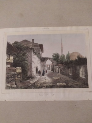 Κωνσταντινούπολη Eski Istanbul επιχρωματισμένη χαλκογραφία μεταχειρισμένη 1840