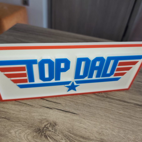 Top Dad 3D-Printed Decorative Sign new, premium gift
