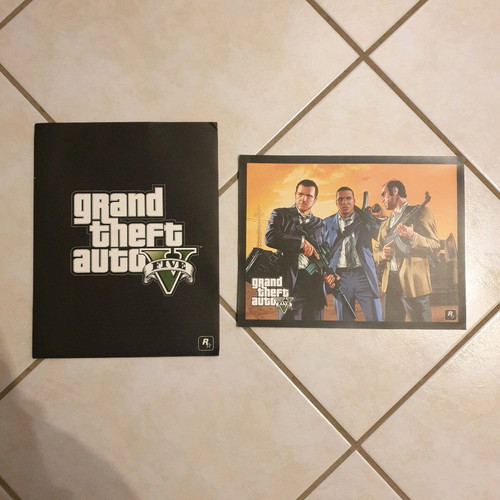 Mini poster Grand Theft Auto 5 like new, hard paper