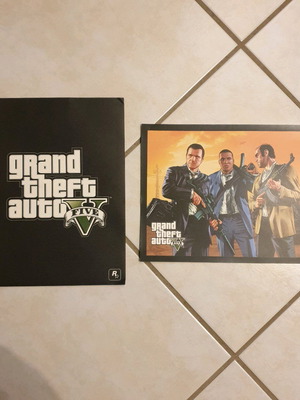 Mini poster Grand Theft Auto 5 like new, hard paper