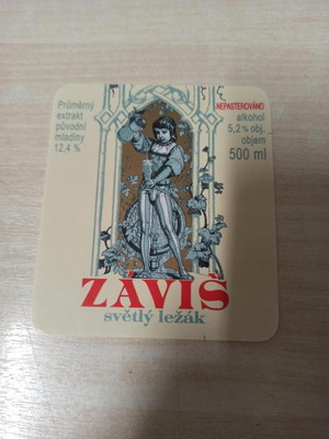 Mestansky Pivovar ZAVIS beer label new