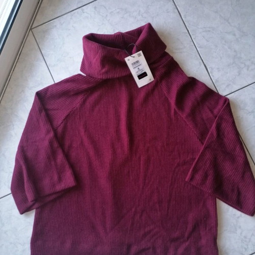 Pink Woman women's 3/4 sleeve pullover sweater new, red size M