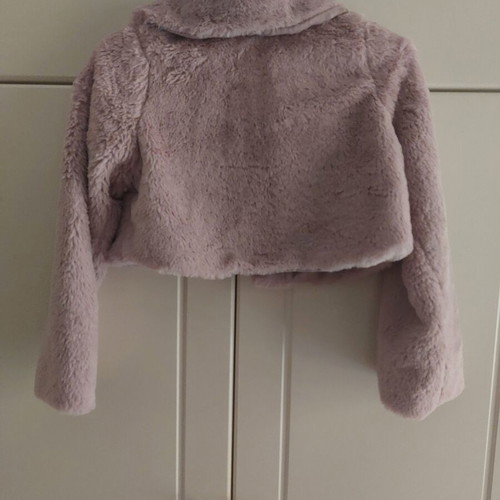 Two In A Castle Pink Fur Jacket like new, size 6 years