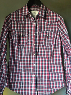 Women's checked shirt like new, western style, LOGG H&M, size M