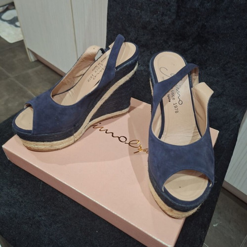 Women's platform sandals like new, size 37, natural suede