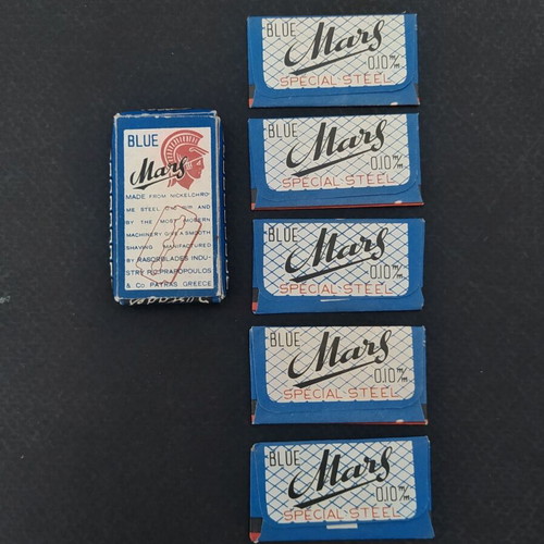 Mars razor blades pack of 5, like new, Greek made