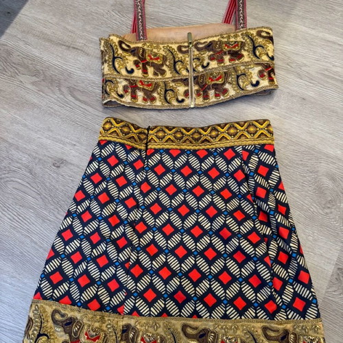 Mallory the label bustier and mini skirt set like new, ethnic style