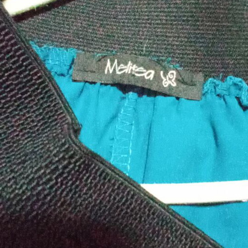 Satin maxi skirt with elastic waist turquoise, like new, Melitea