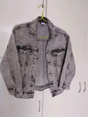 Zara kids denim jacket like new, gray-black, size 10